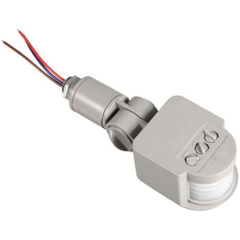 LED Outdoor 90 250V 180 Degree Infrared PIR Motion Sensor Wall Switch Gray (1/5)
