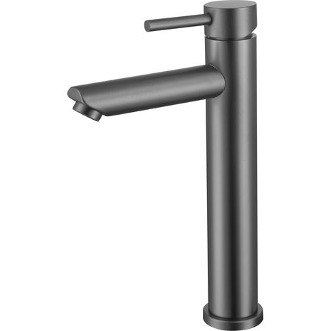 LOMAZOO Robinet de Lavabo à Bec Haut Gun Metal Noir – Robinet de (1/5)