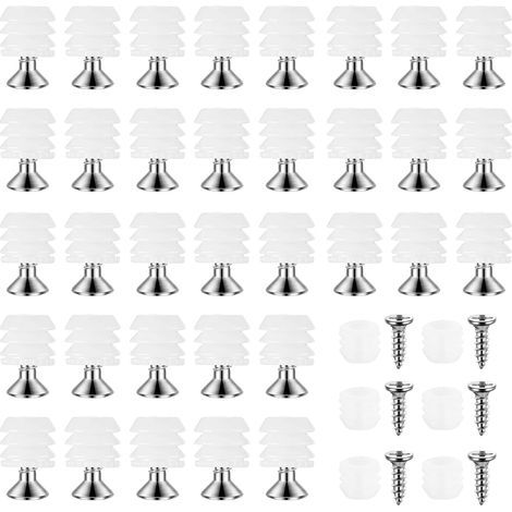 110 Set Cheville Plastique pour Charnières avec Vis, M4 x 8 mm écrous en Plastique avec M3,5 x 13 mm Vis, Insere pour Visser écrous pré-insérés en Plastiques pour Portes d'Armoires Bureaux Chaises (1/5)