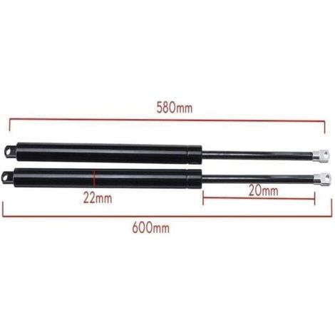 BARKBUSTERS Vérins À gaz 2X Shock Car Lift Strut Support Bar Ressort À Gaz Lift Up Support Pneumatique Pour Lit Stockage Tige Hydraulique Amortisseur Universel 58cm 580mm 750N Ressorts à Gaz Hayon (1/4)