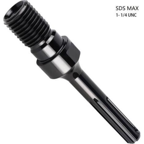 Adaptateur SDS MAX sur Couronne de Forage Diamantée 1 1/4" UNC, Adaptateur pour Carotteuse 190mm carotteuse-Muntra (1/5)