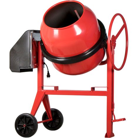 Moncoffrage – Bétonnière électrique 160 litres PRO – Moteur 950W – Cuve renforcée – Production 1,20 m³/h – Roues Ø 220 mm