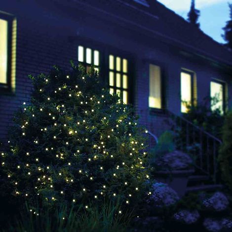LED Lichternetz 360 warmweißen LEDs, 4x4 Meter für Innen/Außen