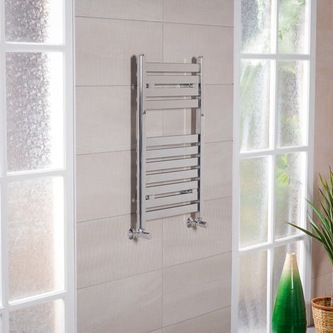 WarmeHaus Straight Flat Panel Heated Towel Rail Chrome 800x500mm (1/6)