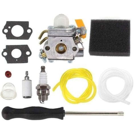 débroussailleuse Carburateur avec Filtre à Air Tournevis de Réglage pour Ryobi RBC30SESA RBC30SBSA RHT2660DA RLT30CESA RLT30SESA RPR3025JA Remplacer ZAMA C1U H60D C1U H60E (1/5)