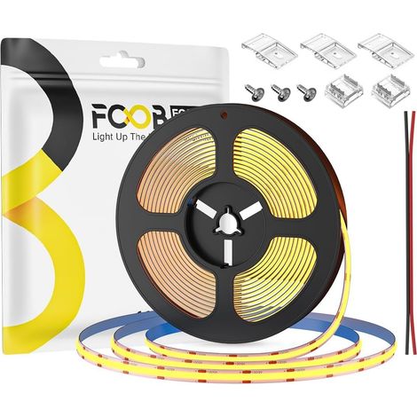 Bande LED Flexible Haute Densité Blanc Chaud 2700K 480LEDs/m 5M DC12V 8mm CRI90+ Luminosité Variable LED Uniforme pour le Bricolage de Décoration(Sans Contrôleur ni Alimentation) (1/5)
