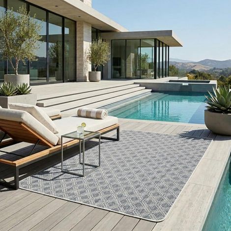 Tapis d'extérieur - Tapis décoratif - Tapis de terrasse - Tapis de Jardin - Tapis de Plage (1/5)