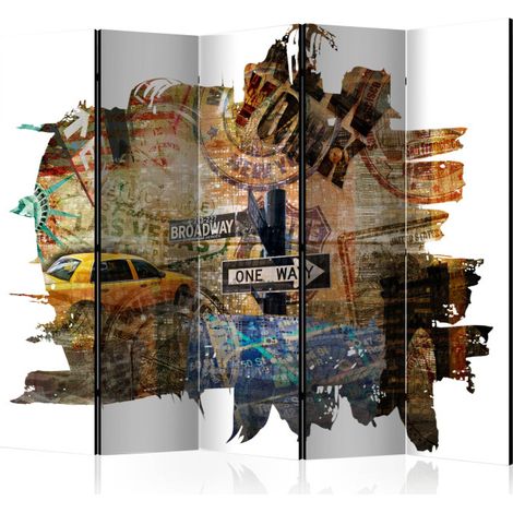 Paravent 5 Volets "New York Collage" 172x225cm (1/2)