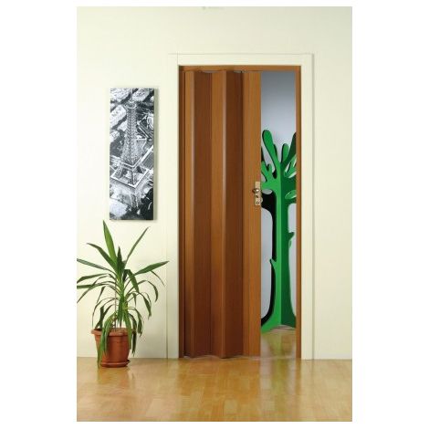 PORTA A SOFFIETTO 'RIGI' cm 82 x 210 - colore mogano  - KASART