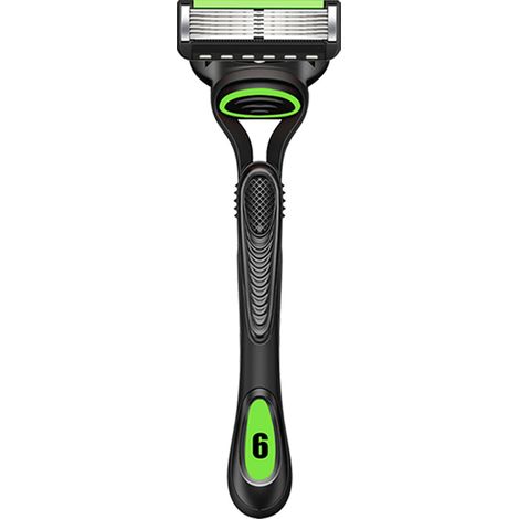 rasoir electriques hommes-Manche de rasoir ergonomique – Compatible avec lames standards, prise antidérapante, finition argentée durable (remplacement parfait pour routines masculines)