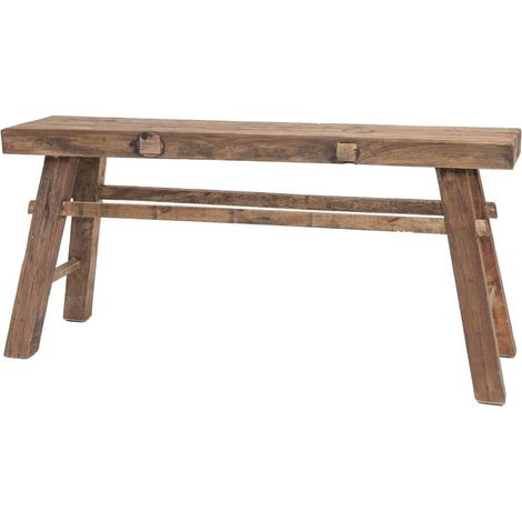 Panca in legno rustica per interno 118x27x53 Telgede