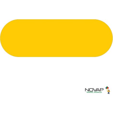 Lot de 10 adhésifs marquage au sol - trait jaune 150 x 50mm - 4003047 (1/2)