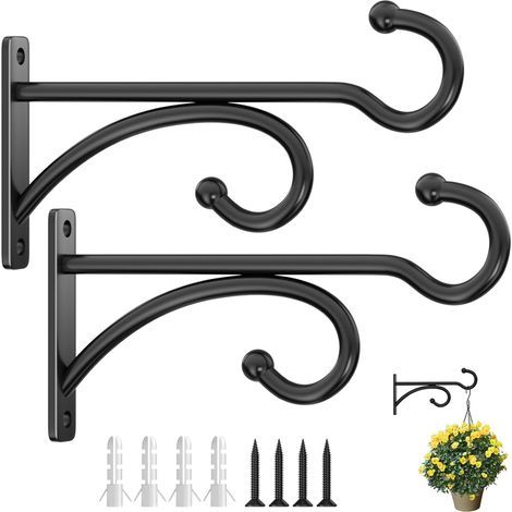 2 Pieces 15cm(6inch) Hanging Plant Hooks - Indoor Outdoor Plant Hanger Hook, Wall Plant Hooks, Hanging Plant Holders (1/5)