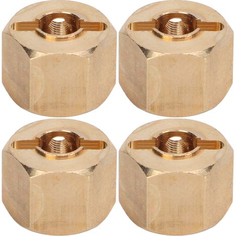 Jeu de 4 adaptateurs hexagonaux de 12mm pour moyeux de roues élargis, compatibles SCX10 90046 GN7 CC01 voitures RC 1/10 9mm (1/5)