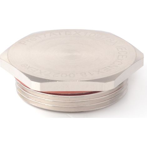 Bouchon obturateur RS PRO M25, Ø 25.2mm en Laiton nickelé, IP68 ( Prix pour Sachet de 5 ) (1/2)