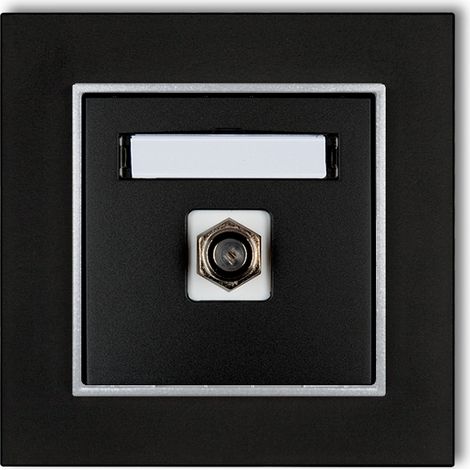 1 support d'antenne avec cadre Karlik Mini, noir mat/argent (1/3)