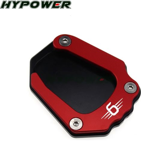 (Logo rouge-6) Compatible avec BMW K1600B K1600GT K1600GTL K1600 B GT GTL 2017 2018 2019. Béquille latérale CNC, extension et plaque de support. Maxpower (1/4)