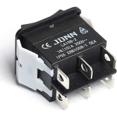 Ensemble interrupteur de commande électrique étanche à double réarmement JDNN LA158-2 10A 250V (1/5)
