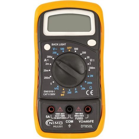 Multimeter Nimo Mul001 DT850L gelb 145 x 72 mm