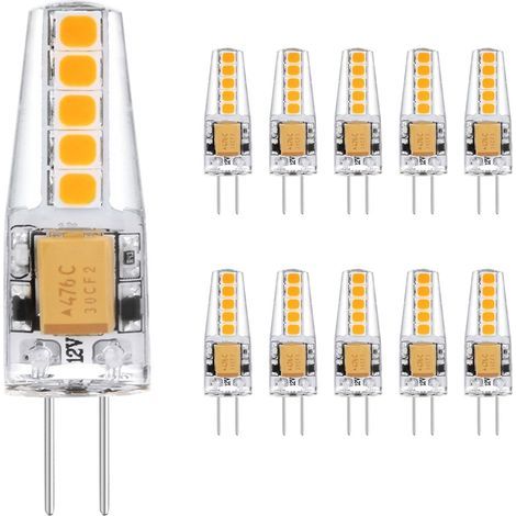 G4 Glühbirne 2W G4 12V LED Glühbirne Halogenersatz, Warmweiß, AC / DC 12 V Glühbirne [Energieklasse A +]10pcs (1/5)