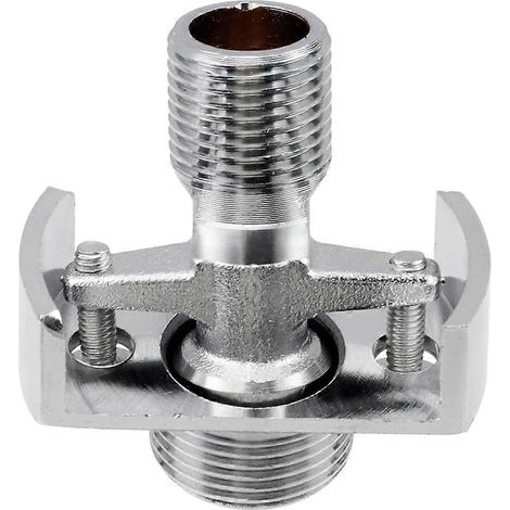 Kupfer-Wandadapter für freistehende Badewannen, der die Einstellung des Winkels des Wasserzulaufrohrs ermöglicht. (1/5)