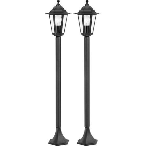 2 - Lampadaire Parisien - Lanterne Extérieure - Fonte D'aluminium Et Verre - Pour Jardin Et Chemin - Noir - 70x25cm (1/4)