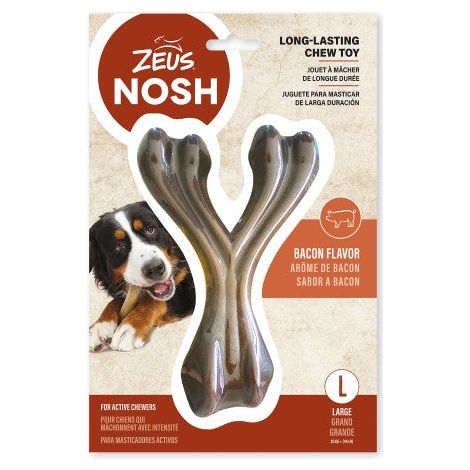 Hueso en forma de Y mordedor con aroma Zeus Nosh Strong