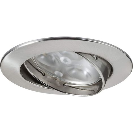 Paulmann 92518 Premium EBL Power Flood -Set di 5 lampade a LED a incastro, 5x 3 W, 15 VA 230 V 83 mm, alluminio zincato e ferro spazzolato (1/3)