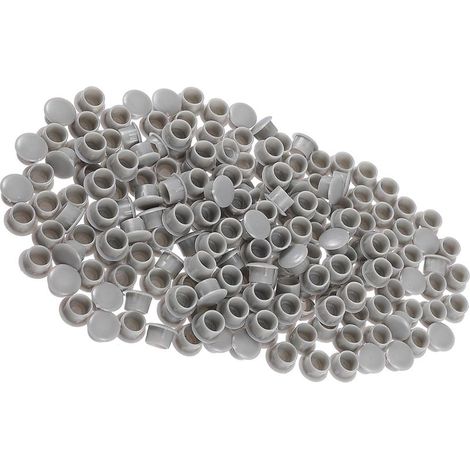 300 cache-vis ronds en plastique gris trous de vis armoires étagères (1/5)
