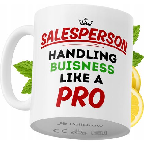 Lustige Kaffeetasse mit witzigem Textdesign für Verkäufer – ideal für Geburtstage, Namenstage, Feiertage und besondere Anlässe. Hochwertige Tasse für Zuhause, Büro und Arbeit. Farbe: Weiß, 330 ml.