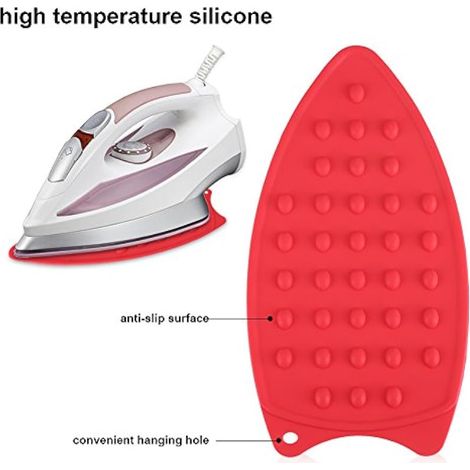 Tapis de repassage de silicone, garniture multifonctionnelle de repos de fer de silicone pour la planche ¨¤ repasser, garniture chaude de repos de repassage de protection de s¨curit¨ (1/3)