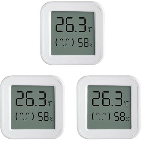 Capteur D'Humidité de Température Tuya Zigbee avec Écran LCD Moniteur Intelligent D'Application en Temps Réel à Distance pour Alexa/Home 3 Pièces