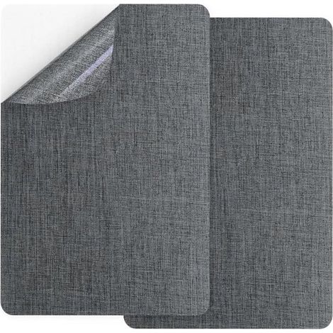 Toppe autoadesive per riparazioni tessili - Grigio scuro - Per divani, tende, mobili, sedili auto - 20 x 28 cm (1/5)