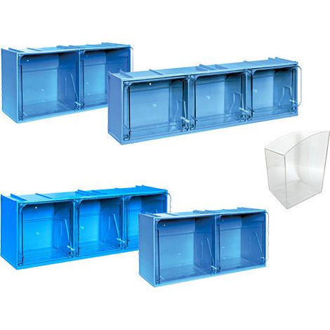 Cassettiera modulare 5 cassetti CRYSTAL BOX "CB50/2S" - Grigio Scuro - Mobil Plastic