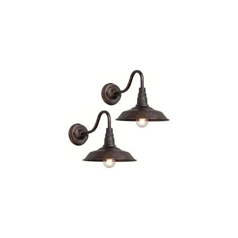 Lot De 2 Appliques Murales D'extérieur Rétro À Col De Cygne, Éclairage Intérieur Et Extérieur, Applique Murale Étanche IP54, Luminaire Edison Pour Cour, Jardin, Garage, Couloir