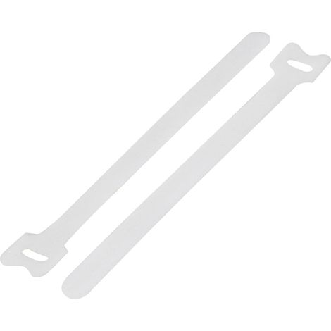 TRU COMPONENTS TC-12355384 Collier de serrage auto-agrippant pour grouper partie velours et partie agrippante (L x l) 310 mm x 16 mm blanc 20 pc(s) V666183