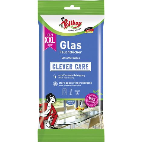 Poliboy Glas Feuchttücher XXL 24 Tücher Reinigungstücher