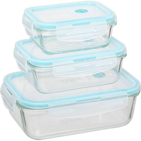 3 cajas rectangulares de cristal clipeat - 5five
