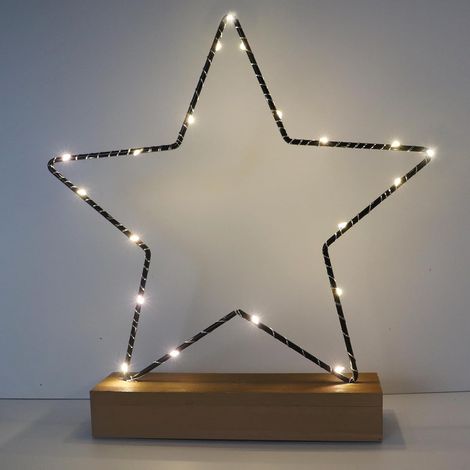 Decoration Noel Etoile Lumineuse Métal Deco Table,Led Etoile De Noel Decoration Interieur Maison,Deco Interieur Maison Lumineuse A Pile，Décoration Table Guirlande Led à Pile Avec Minuteur (1/5)