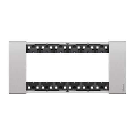 BTICINO KA4806KS - Placca Living Now 6 Moduli Steel Zama Serie Civile