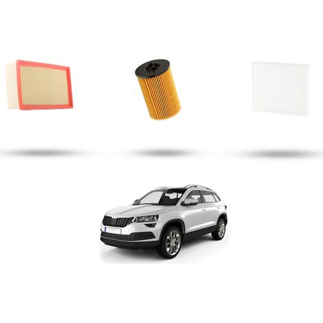 Kit tagliando 3 filtri compatibile con SKODA KAROQ 1.6 Tdi 85kw DAL 2017 (1/5)
