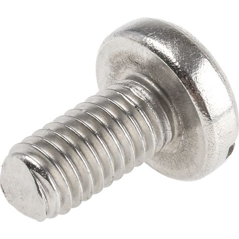 Vis à métaux RS PRO M5 à tête Cylindrique fendue en Acier Inoxydable, 10mm ( Prix pour Sachet de 100 )