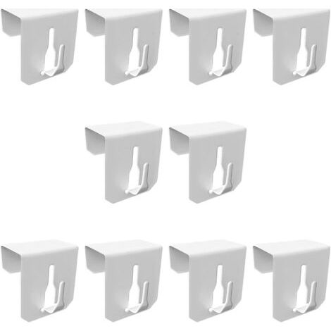 Lot de 10 15 – 20 mm Plage de serrage crochets de fenêtre à clips - Pour décoration de fenêtre - Sans collage - Zone de serrage (1/5)