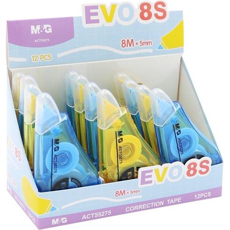 Cinta correctora Evo8 S de 8 m x 5 mm M&G