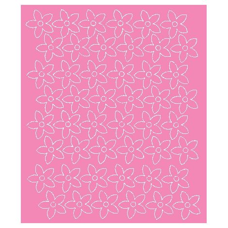 Wandaufkleber mit Blumen, 3 cm, 48 Stück, rosa glänzend