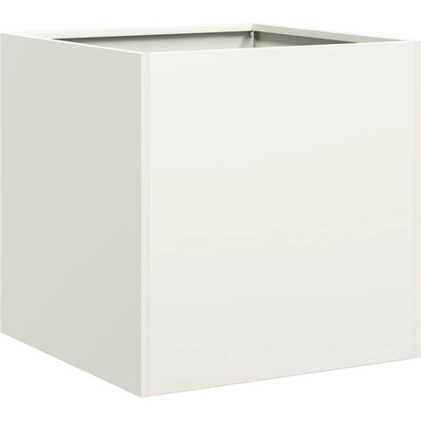Maison Exclusive - Fioriera Bianca 40x40x40 cm in Acciaio Laminato a Freddo
