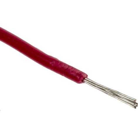 Fils de connexion RS PRO UL1429, 7 0,08 mm² 28 AWG, 150 V, XLPVC Rouge, 100m ( Prix pour Bobine de 100 Mètres )