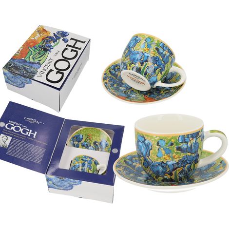 Carmani, tazzina da caffè e piattino - VAN Gogh/Iris