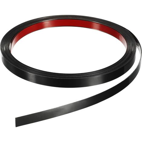 16.4ft x 0.39" Moulure Murale Adhésive À Décoller, Cadre de Moulure en Acier Inoxydable Brossé Finition Métallique pour Bordure de Mur Plafond Sol Carrelage Armoire, Noir (1/5)