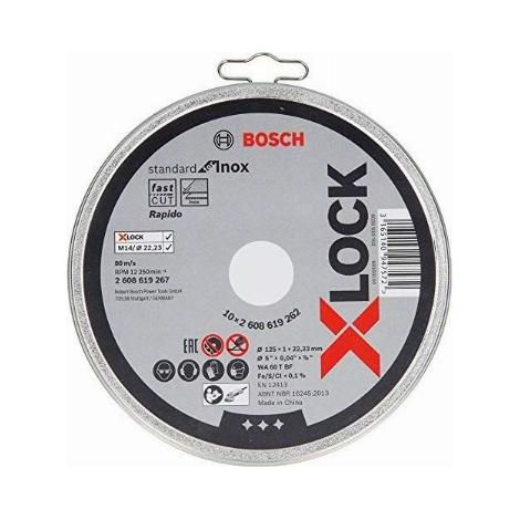 Bosch – Disque à lamelles inox 125mm – Grain 60 – Lot de 10 – Pour meuleuse X-Lock – Coupe nette sans éclat
